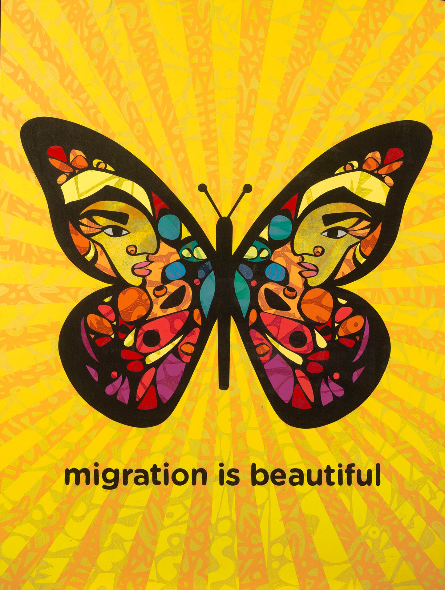 Migration is Beautiful Wood Panel